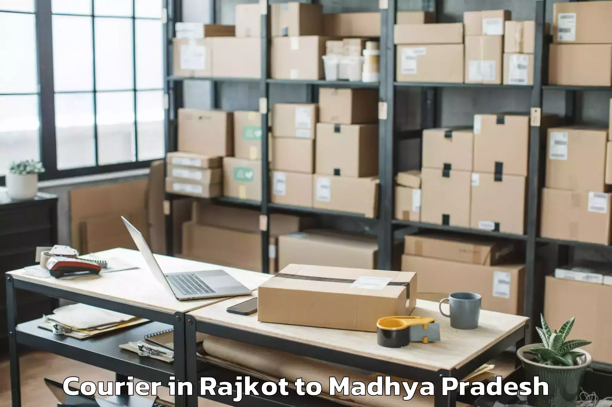 Leading Rajkot to Manawar Courier Provider